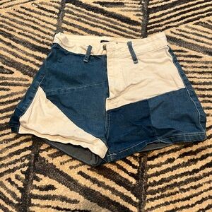 White and Blue Shorts